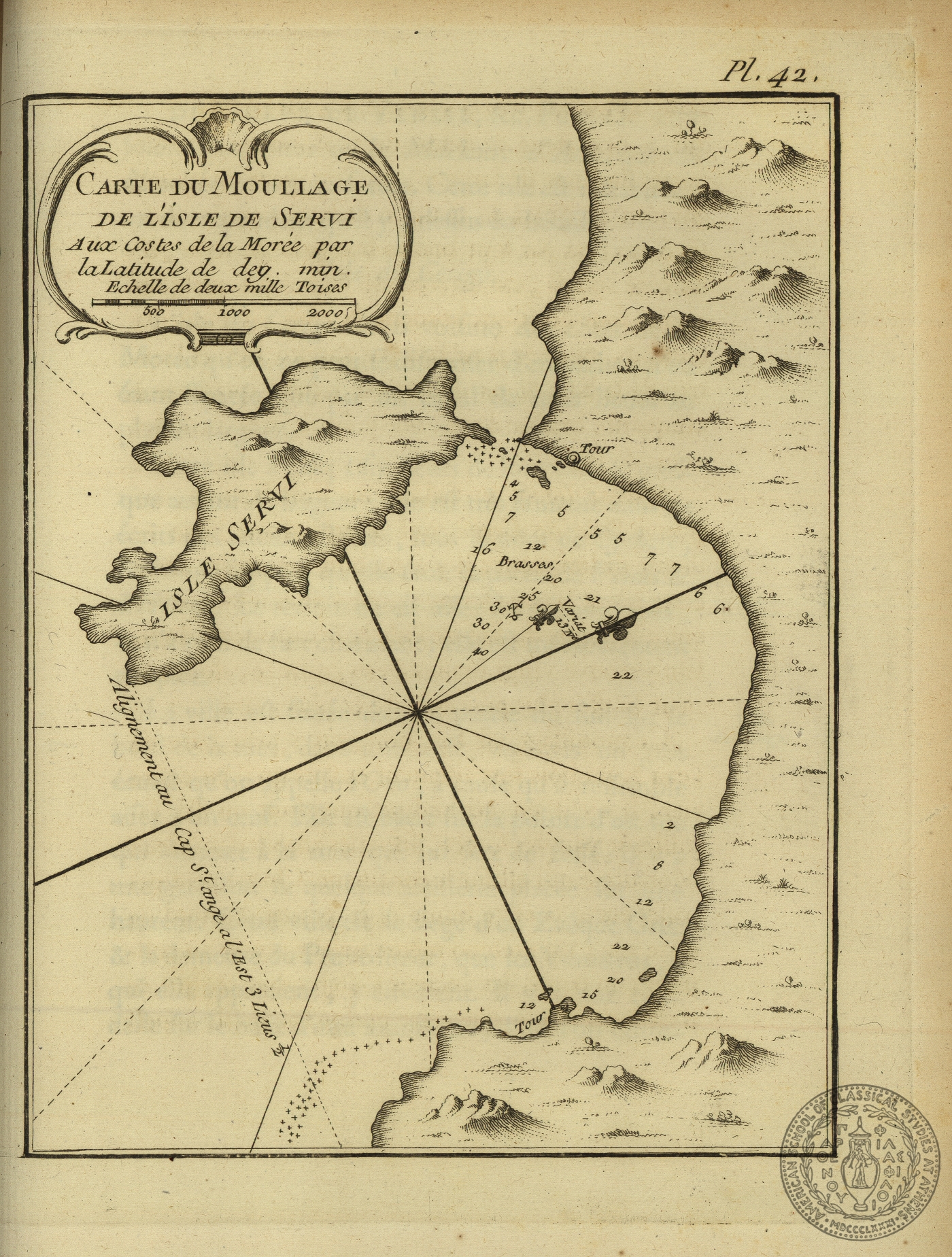 Carte du moullage de l' isle de Servi…..